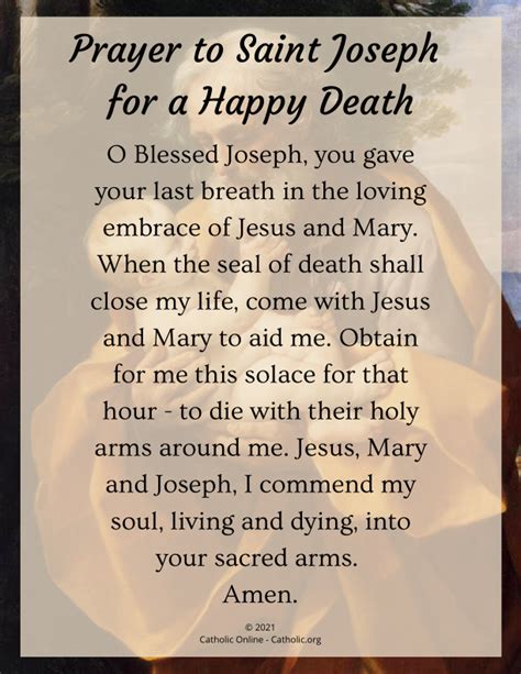 prayer to st joseph for a happy death